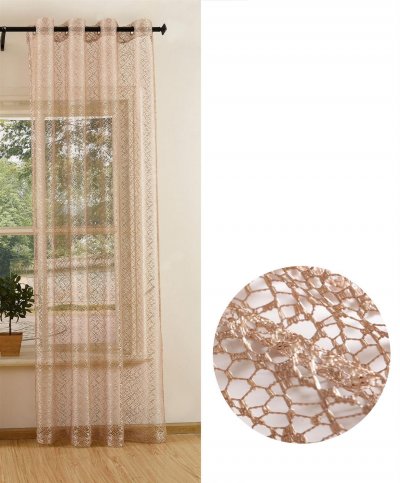 -20352-005 Taupe-245x140 Gardine Netzvorhang mit...