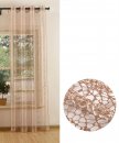 -20352-005 Taupe-245x140 Gardine Netzvorhang mit Ösen einfarbig transparent