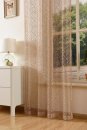 -20352-005 Taupe-245x140 Gardine Netzvorhang mit Ösen einfarbig transparent