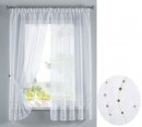 -112232-PUNKT Stickerei Gardinen Set 4 Tlg. Tunneldurchzug Gardinenband -112232-