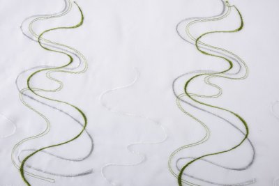 -112231- Grün HxB 150x90 cm WELLE Stickerei Gardinen...