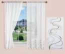 -112231- Grün HxB 150x90 cm WELLE Stickerei Gardinen Set 4 Tlg. Tunneldurchzug Gardinenband -112231-