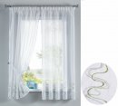 -112231- Grün HxB 150x90 cm WELLE Stickerei Gardinen Set 4 Tlg. Tunneldurchzug Gardinenband -112231-