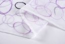 -112230Set- Aura Lila HxB 150x90 cm Stickerei Gardinen Set 4 Tlg. Tunneldurchzug Gardinenband Voile Gardine