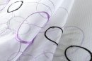 -112230Set- Aura Lila HxB 150x90 cm Stickerei Gardinen Set 4 Tlg. Tunneldurchzug Gardinenband Voile Gardine