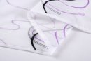 -112230Set- Welle Lila HxB 150x90 cm Stickerei Gardinen Set 4 Tlg. Tunneldurchzug Gardinenband Voile Gardine