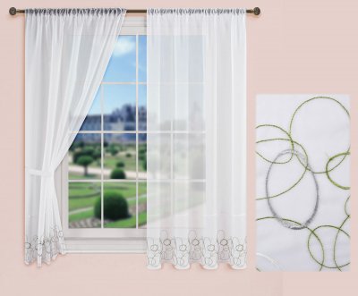 -112230Set- Aura Grün HxB 150x90 cm Stickerei...