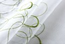 -112230Set- Aura Grün HxB 150x90 cm Stickerei Gardinen Set 4 Tlg. Tunneldurchzug Gardinenband Voile Gardine