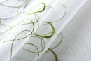 -112230Set- Aura Grün HxB 150x90 cm Stickerei Gardinen Set 4 Tlg. Tunneldurchzug Gardinenband Voile Gardine