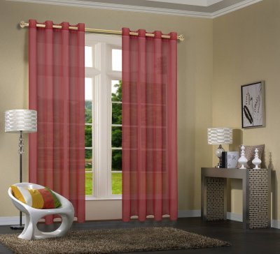 -20332CN- 2er-Pack Bordeaux Vorhang Transparent Gardinen...