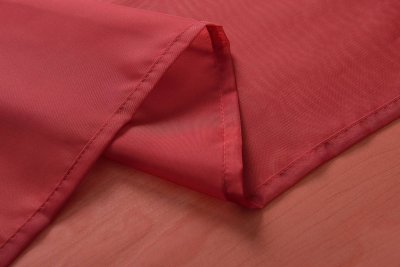 -20332CN- 2er-Pack Bordeaux Vorhang Transparent Gardinen Set Wohnzimmer Voile Vorhang Ösenvorhang HxB 245x140 cm mit Bleibandabschluß Bordeaux
