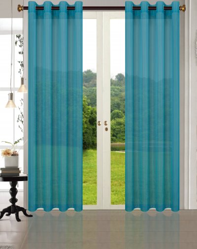 -20332CN- 2er-Pack Türkis Vorhang Transparent...