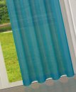 -20332CN- 2er-Pack Türkis Vorhang Transparent Gardinen Set Wohnzimmer Voile Vorhang Ösenvorhang HxB 245x140 cm mit Bleibandabschluß Türkis