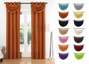 -20405S4-Vorhang Set 6 teilig Blickdicht Schal Gardine Ösen Microsatin Segel Querbehang