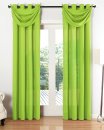 -20405S4-Vorhang Set 6 teilig Blickdicht Schal Gardine Ösen Microsatin Segel Querbehang