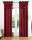 -20405S4-Vorhang Set 6 teilig Blickdicht Schal Gardine Ösen Microsatin Segel Querbehang