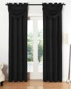 -20405S4-Vorhang Set 6 teilig Blickdicht Schal Gardine Ösen Microsatin Segel Querbehang