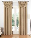 -20405S4-Vorhang Set 6 teilig Blickdicht Schal Gardine Ösen Microsatin Segel Querbehang