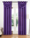 -20405S4-Vorhang Set 6 teilig Blickdicht Schal Gardine Ösen Microsatin Segel Querbehang