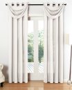 -20405S4-Vorhang Set 6 teilig Blickdicht Schal Gardine Ösen Microsatin Segel Querbehang