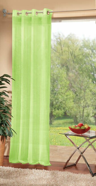 -20332- Apfelgrün HxB 225x140 cm Voile Ösen Schal UNI -20332-