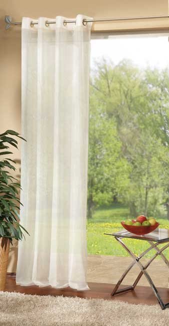 -20332- Creme HxB 175x140 cm Voile Ösen Schal UNI...