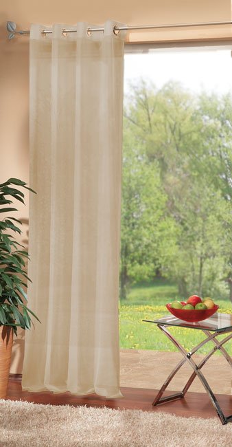 -20332- Sand HxB 225x140 cm Voile Ösen Schal UNI...