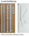 -204411- Grau HxB 245x60 cm Flächenvorhang Schiebegardine Cationic blickdicht Leinen Optik seidenmatt 204411
