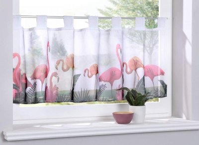 -10000262-Scheibengardine »Digital Druck« Voile Sclaufen Transparent Küchenfenster