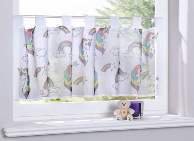 -10000262-Scheibengardine »Digital Druck« Voile Sclaufen Transparent Küchenfenster