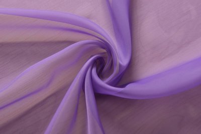 -61000CN- 2er-Pack Gardinen Transparent Vorhang Set Wohnzimmer Voile Schlaufenschal mit Bleibandabschluß Lila HxB 245x140 cm