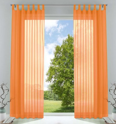 -61000CN-2er Pack Schlaufenschal uni transparent Voile Bleiband Kräuselband Schlaufen