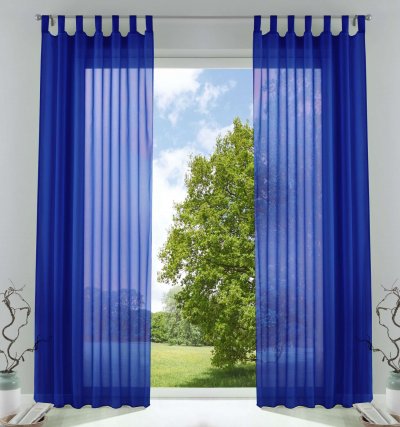 -61000CN-2er Pack Schlaufenschal uni transparent Voile Bleiband Kräuselband Schlaufen