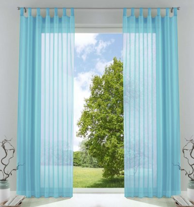 -61000CN-2er Pack Schlaufenschal uni transparent Voile...
