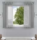 -61000CN-2er Pack Schlaufenschal uni transparent Voile Bleiband Kräuselband Schlaufen