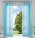 -61000CN-2er Pack Schlaufenschal uni transparent Voile Bleiband Kräuselband Schlaufen