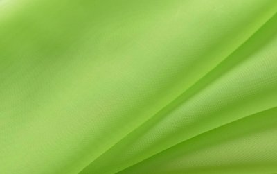 -61000CN- Apfelgrün HxB  175x140 cm 2er Pack Schlaufenschal uni transparent Voile Bleiband Kräuselband Schlaufen