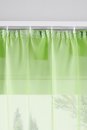 -61000CN- Apfelgrün HxB  175x140 cm 2er Pack Schlaufenschal uni transparent Voile Bleiband Kräuselband Schlaufen