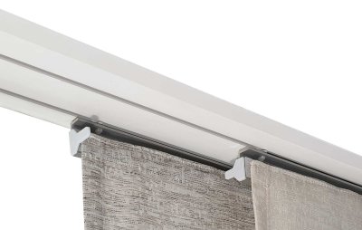 -10000324- Alu 1er Pack 60 cm Aluminum 60 cm Paneelwagen für Flächenvorhang incl.Beschwerungsstange