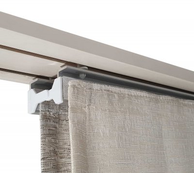 -10000324- Alu 1er Pack 60 cm Aluminum 60 cm Paneelwagen für Flächenvorhang incl.Beschwerungsstange