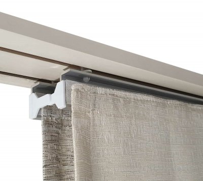 -10000324- Alu 4er Pack 60 cm Aluminum 60 cm Paneelwagen für Flächenvorhang incl.Beschwerungsstange