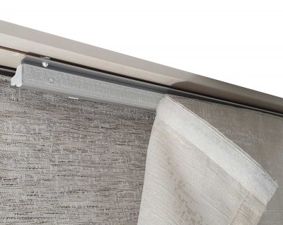 -10000324- Alu 4er Pack 60 cm Aluminum 60 cm Paneelwagen für Flächenvorhang incl.Beschwerungsstange