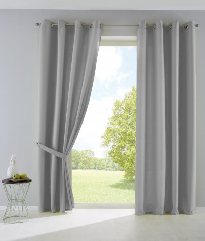 -10000265-2- Grau HxB 245x140 cm 2 x Vorhänge...