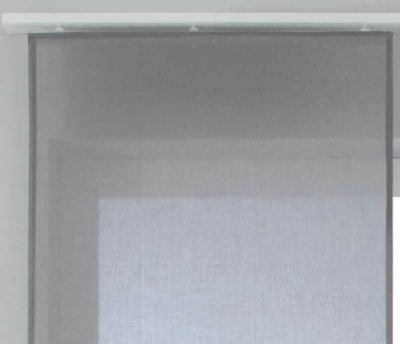 -2019032- Grau HxB 245x60 cm Flächenvorhang »Nizza« Transparent Halbvoile Paneelwagen Mischgewebe