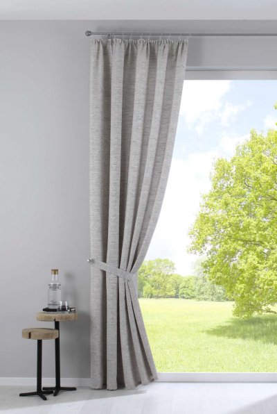 -20190350-Vorhang Jacquard »Sivas« Effektgarn Blickdicht Schlaufen Kräuselband Modern