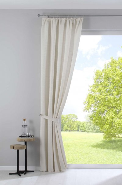 -20190350-Vorhang Jacquard »Sivas« Effektgarn Blickdicht Schlaufen Kräuselband Modern