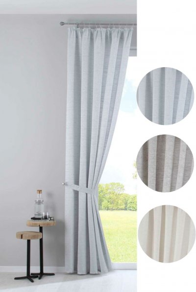 -20190350-Vorhang Jacquard »Sivas« Effektgarn Blickdicht Schlaufen Kräuselband Modern