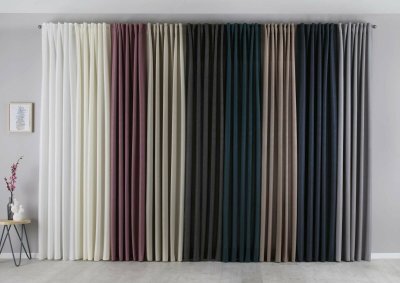-2019037-Vorhang Verdeckte Schlaufen Cationic »JENA« Leinen Optik Meliert Gardinenband