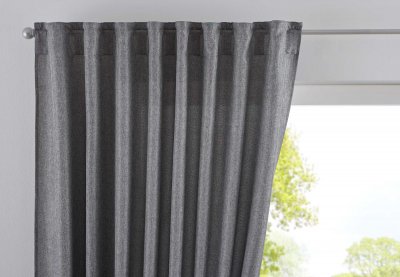-2019037-Vorhang Verdeckte Schlaufen Cationic »JENA« Leinen Optik Meliert Gardinenband