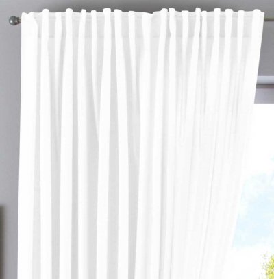 -2019037- Weiß HxB 250x300 cm Vorhang Verdeckte...